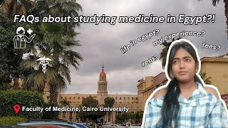 All your FAQs about MBBS in Egypt Cairo University 🇪🇬👩🏻‍⚕️ Fees admission accomodations [upl. by Ynaffat]