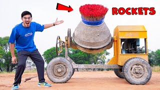 1000 Rockets in Cement Mixing Machine🔥 CRAZY DIWALI EXPERIMENT [upl. by Shaya]