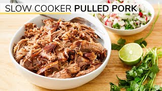 SLOW COOKER PULLED PORK RECIPE  healthy headstart ingredient [upl. by Annoved]