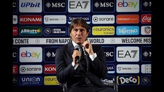 Conte si presenta «Voglio un Napoli con la faccia incazzata Kvara resta Ibra Ecco cosa penso…» [upl. by Arbmik108]