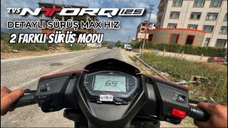 TVS NTORQ 125 ile Detaylı Şehir İçi Sürüş Max Hız 2 Farklı Sürüş Modu [upl. by Sybley]