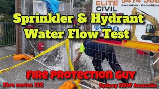 Fire Protection Testing  Hydrant amp Sprinkler Water Flow Test fire [upl. by Nadeau]