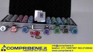 Poker Set 500 fiches laser chips texas holdem [upl. by Eckel]