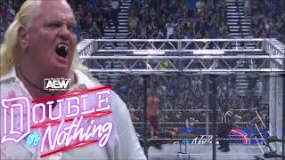 EDGE NEARLY BREAKS BOTH LEGS GANGREL RETURNS AEW DOUBLE OR NOTHING 2024 REACTION [upl. by Lewej]