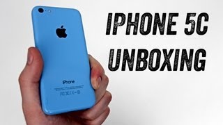 iPhone 5c Unboxing BLUE iPhone 5c Launch Day Unboxing [upl. by Yenahc810]