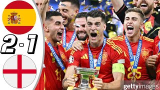 Spain vs England 21 All Goals amp Highlights  Euro 2024 mikel oyarzabal goal [upl. by Hofmann]