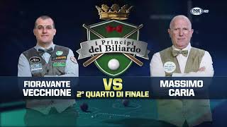 Vecchione VS Caria  I Principi del Biliardo 20162017  3 Tappa 2 Quarto [upl. by Salene]