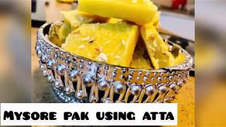 Atta recipe mysore pak 5 mins only [upl. by Placida13]