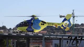 H135 sanitario despegando del Hospital de Ávila [upl. by Ahsela]