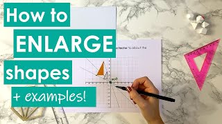 ■ How to Enlarge shapes by Positive and Fractional scale factors [upl. by Anirrok]