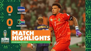 HIGHLIGHTS  Cape Verde 🆚 South Africa  TotalEnergiesAFCON2023  Quarter Finals [upl. by Lamraj]