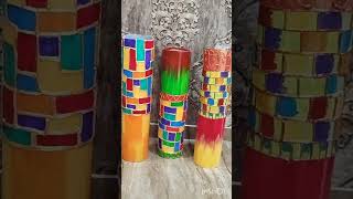 Diwali decoration ideas PVC pipe craft texture painting Home decor items shorts [upl. by Berriman529]