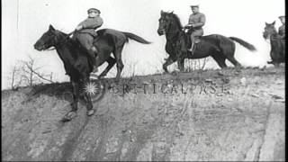 United States Army Cavalry in rigorous training exercises at Fort Crook Nebraska HD Stock Footage [upl. by Naitsyrk]