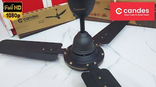 Candes Ceiling Fan HighSpeed Unboxing And Install  Candes Arena Ceiling Fan  Best Ceiling Fan [upl. by Kata809]