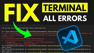 VS Code Terminal All Error Fix  vs code terminal not working windows 10  9 8 7 11SOLVED [upl. by Metzger]