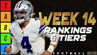 Top 16 QB amp TE Rankings  Week 14 Fantasy Football [upl. by Paulette618]