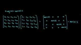 Inverse Matrix from Adjoint Proof [upl. by Naesad]