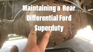 How to Change the Gear Oil in a Rear Differential Ford F250 Superduty Rear End Fluid Change [upl. by Atiuqal]