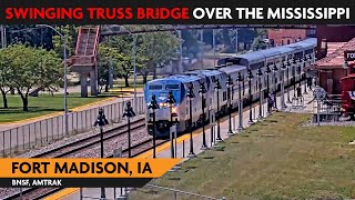 Fort Madison Iowa USA  LIVE RAILCAM  Virtual Railfan [upl. by Ranita530]