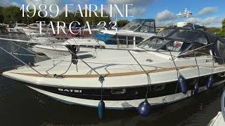 1989 Fairline Targa 33  SOLD [upl. by Kirshbaum]