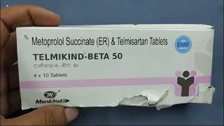 TELMIKINDBETA 50 Tablet  Metoprolol Succinate amp Telmisartan Tablets  TELMIKIND BETA 50 Tablet Use [upl. by Melisse328]