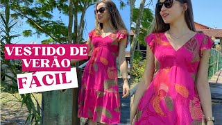 COSTURE O VESTIDO DE VERÃO PERFEITO  não precisa de moldes ✨ [upl. by Ysle]