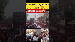 Protest Against NTA reneet neetscam neet2024 neetresults ntascam shorts viral viralshorts [upl. by Ano]