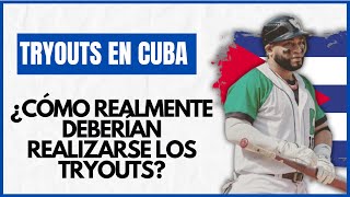 ¿Cómo realmente deberían ser los TRYOUTS EN CUBA  Pelota Cubana USA [upl. by Siekram225]