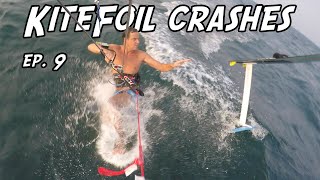 Kitefoil Crashes  I Learn To Foilboard ep 9 [upl. by Dadivitan]