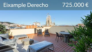 Excelente ático reformado con vistas a la Sagrada Familia en venta en Eixample Derecho Barcelona [upl. by Phip]