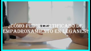 Como pedir certificado de empadronamiento en leganes [upl. by Lateehs]