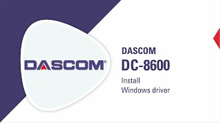 DASCOM DC8600  Installing Windows driver [upl. by Harifaz]