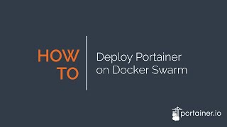 HowTo Deploy Portainer on Docker Swarm [upl. by Eidde]