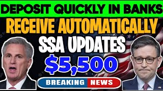 SSA UPDATES 5500 DIRECT PAYMENTS GOING TO BE DEPOSITED QUICKLY IN BANKS OF SSI SSDI VA SENIORS [upl. by Farly766]