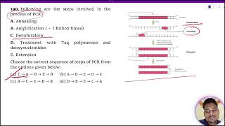 Following are the steps involved in the process of PCR A Annealing B Amplification 1 billion [upl. by Cornew]