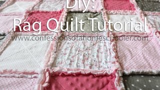 How to make a Rag Quilt Tutorial [upl. by Cordalia]