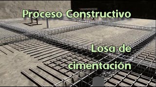 Losa de cimentación de concreto reforzado  Proceso Constructivo [upl. by Sueddaht356]