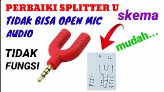 cara mengatasi splitter tidak bisa open mic [upl. by Anaed]