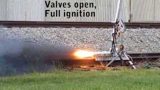 N2OPVC Hybrid Rocket Motor Static Test 102012 [upl. by Ardnuaet161]