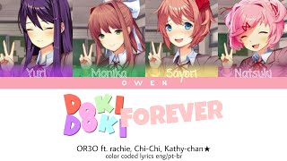 DOKI DOKI LITERATURE CLUB DOKI DOKI FOREVER COLOR CODED LYRICS engptbr [upl. by Ittam]