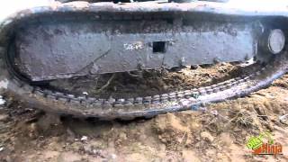 How To Put A Track Back On A Mini Excavator [upl. by Bergmann]