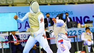 Hong Kong  Korea Asian Championships HIGHLIGHTS Team Foil Fencing 🤺 [upl. by Ramled]