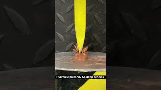 Hydraulic Press Vs Splitting pennies Coins shorts hydraulicpress youtubeshorts [upl. by Libnah431]