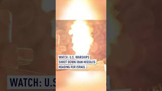 WATCH US warships shoot down Iranian missiles heading for Israel [upl. by Iggam]