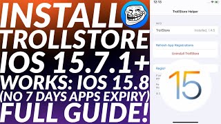 How to install Trollstore iOS 1571158  Trollstore Install iOS 1571158  Trollstore 2 Arm64 [upl. by Constantia805]