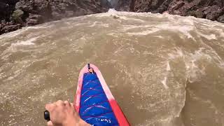 Canoeing Sockdolager Rapid mile 791 Grand Canyon June 2023LP view [upl. by Clarabelle271]