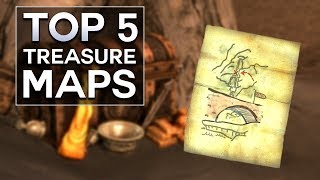 Skyrim  Top 5 Treasure Maps [upl. by Maccarone]