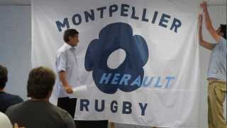 Evénement  présentation du nouveau maillot du Montpellier Hérault Rugby le 0808 [upl. by Obidiah598]