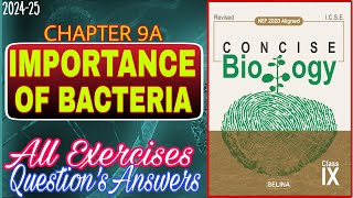 Importance of Bacteria  Class 9 Biology  Chapter 9a  All Answers  202425 [upl. by Coonan]