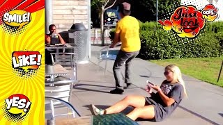 Chair pulling prank Compilation videos funny  videos funny [upl. by Abekam]